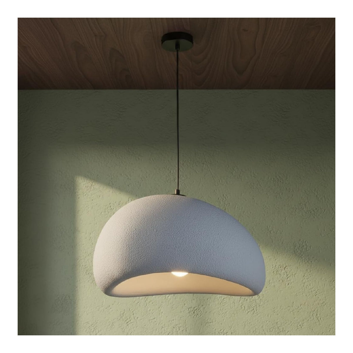 Suspension decoratif Blanc et Gris avec diffusion lumineuse harmonieuse 30 W IP20 E27