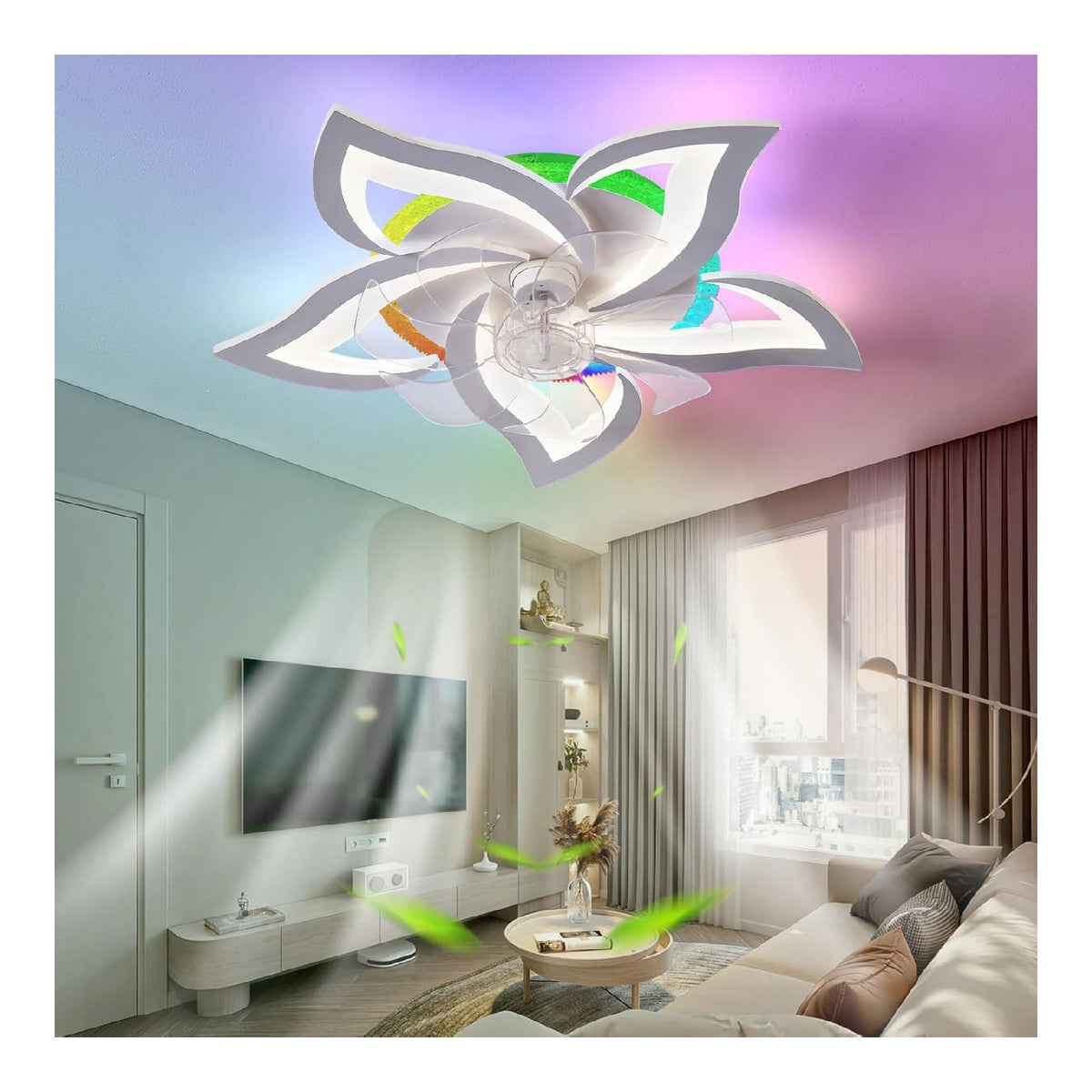 Luminaire Blanc et Ambre a silhouette graphique de type lustre VW-1678