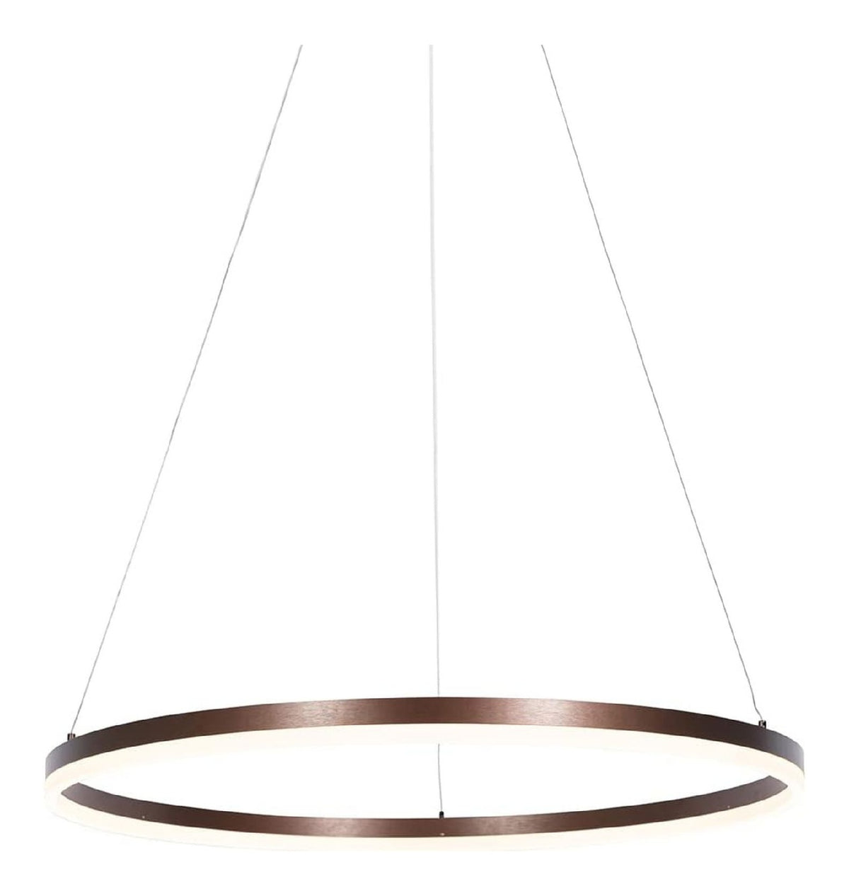 Luminaire Ambre et Bronze a silhouette graphique de type suspension IP20