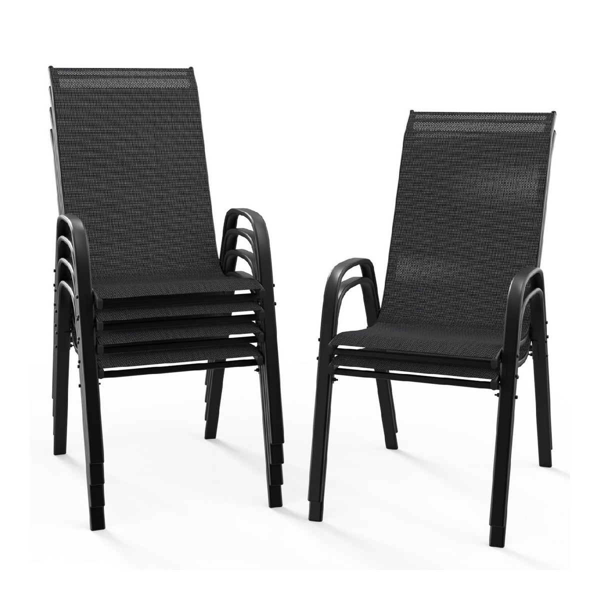 Bonnlo chaises de table de jardin avec exterieur empilable