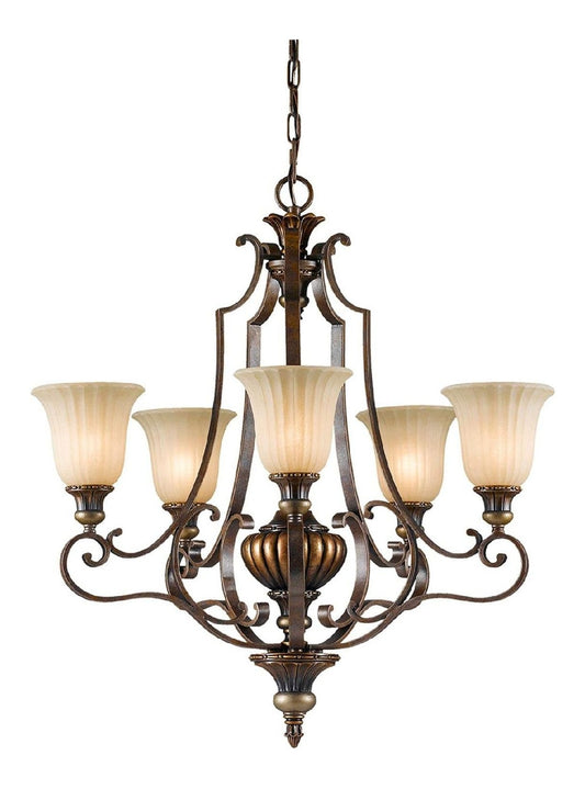 Suspension decoratif Dore et Bronze avec diffusion lumineuse harmonieuse 60 W E27