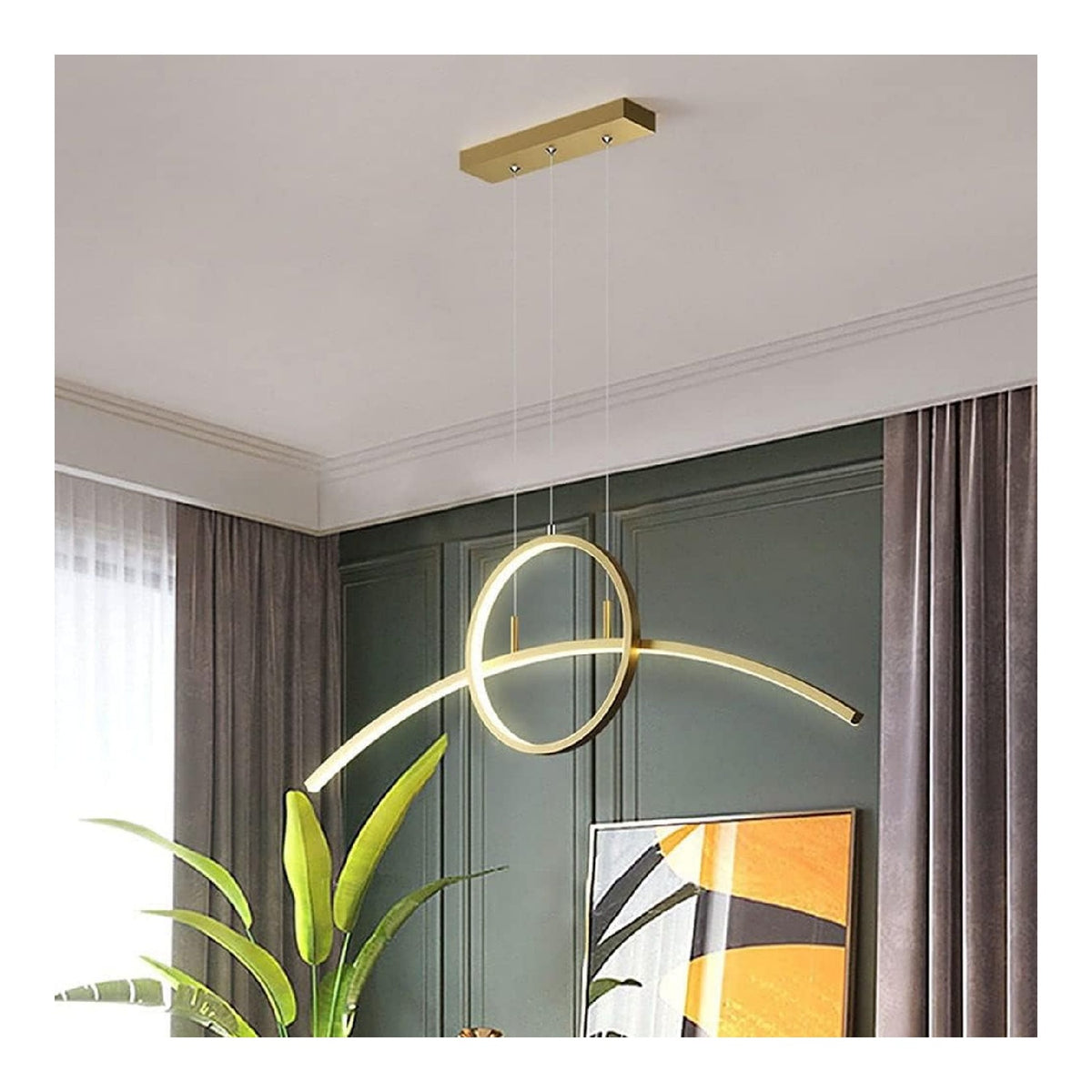 Lustre decoratif Ambre avec diffusion lumineuse harmonieuse
