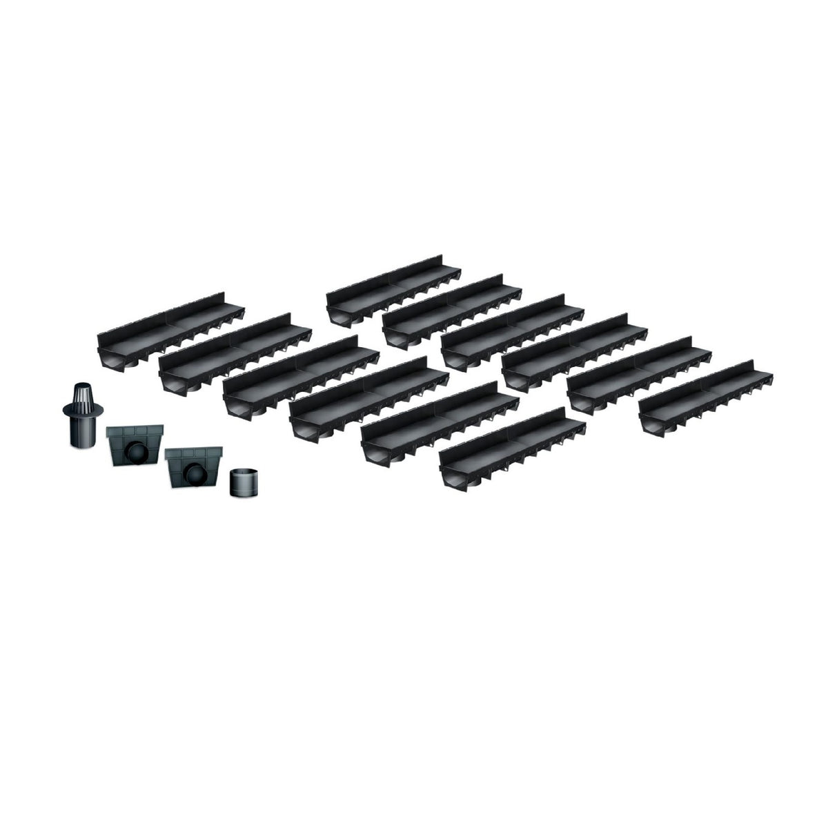 Systemes de drainage caniveaux meapark et grille