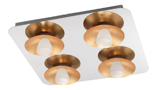 Plafonnier Dore a presence elegante et lumiere agreable 3000 K