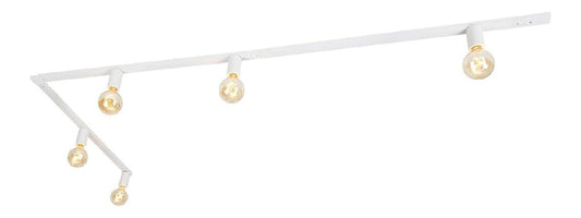 Rail de spots Blanc et Ambre a presence elegante et lumiere agreable IP20 E27