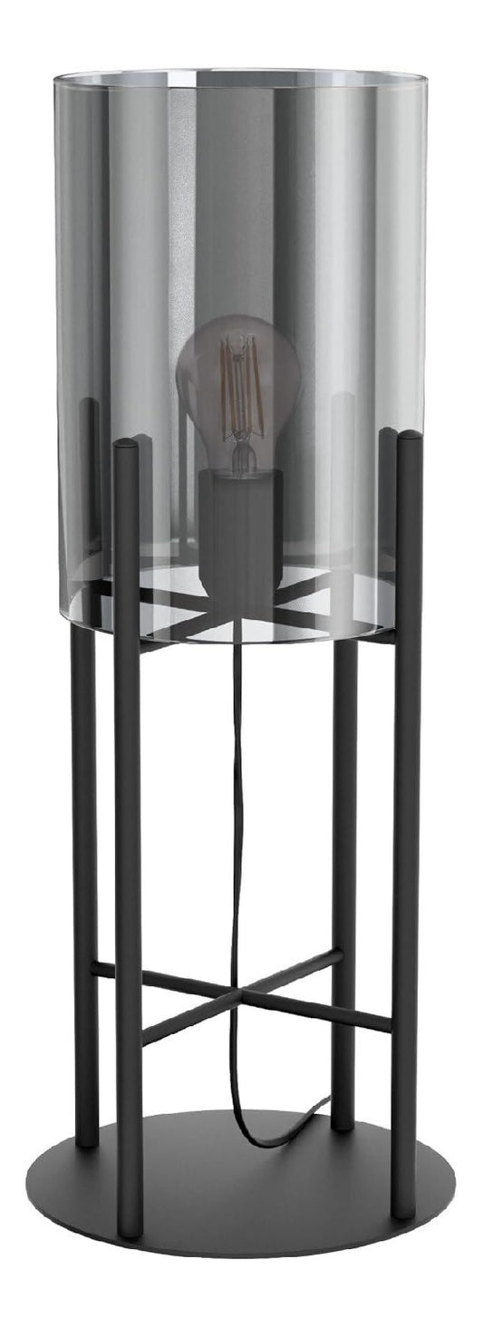 Luminaire Noir a silhouette graphique de type lampe de table 28 W E27