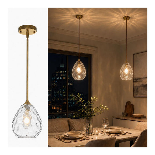 Solution lumineuse Noir et Dore au dessin sobre en format suspension 60 W