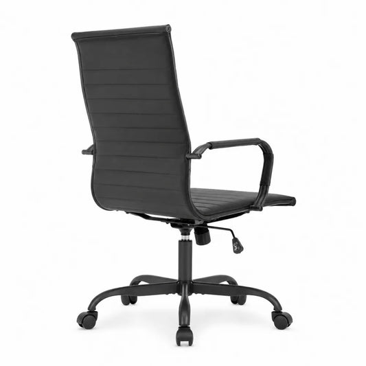 Chaise de bureau pivotante en cuir PU