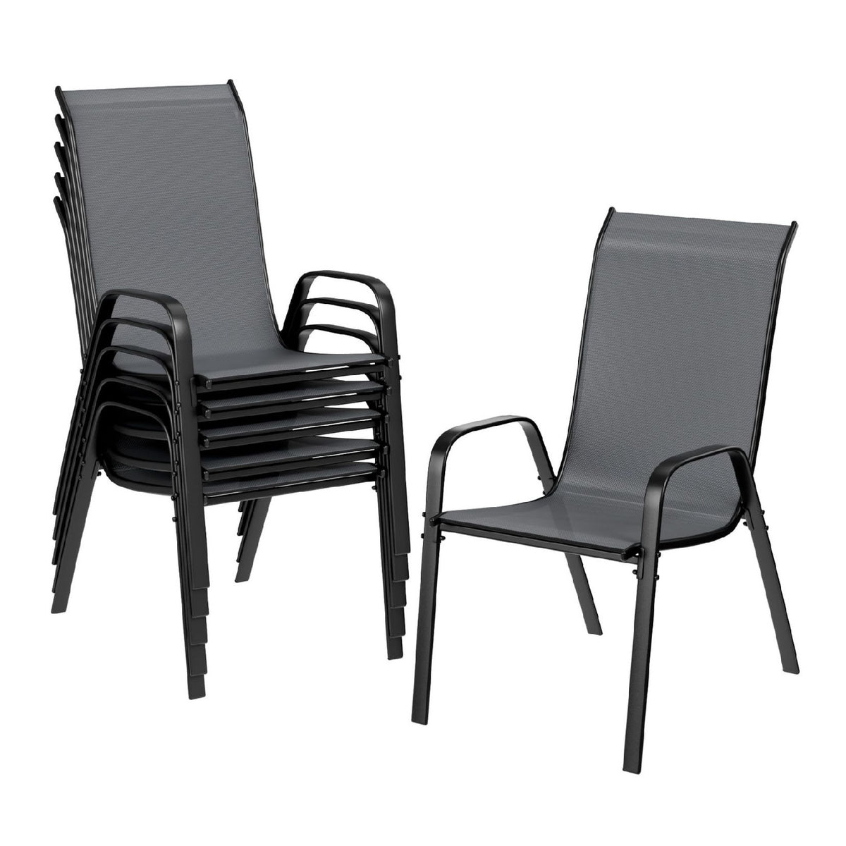 Chaises de table de jardin liferun empilable haute performance