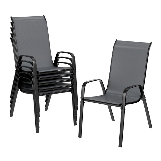 Chaises de table de jardin liferun empilable haute performance