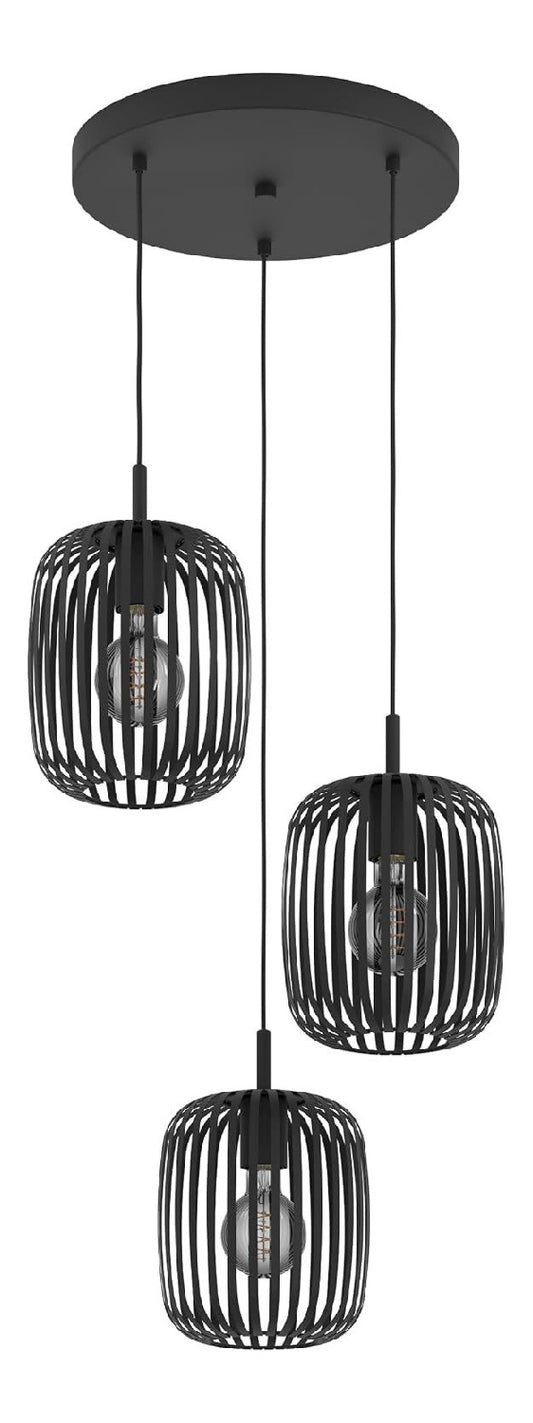 Suspension Noir et Rouge a presence elegante et lumiere agreable 40 W E27