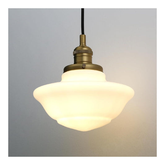 Suspension Blanc et Beige a presence elegante et lumiere agreable 40W E27