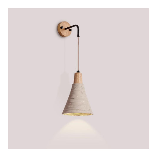 Luminaire Gris et Ambre a silhouette graphique de type applique murale 40 W E27