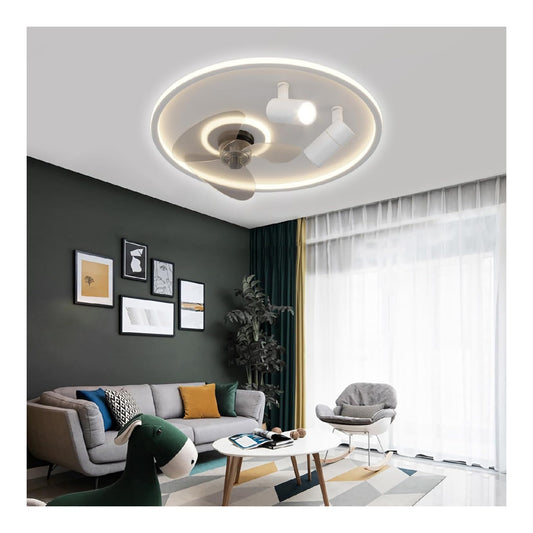 Plafonnier Noir et Blanc aux lignes epurees avec eclairage confortable QD-2157