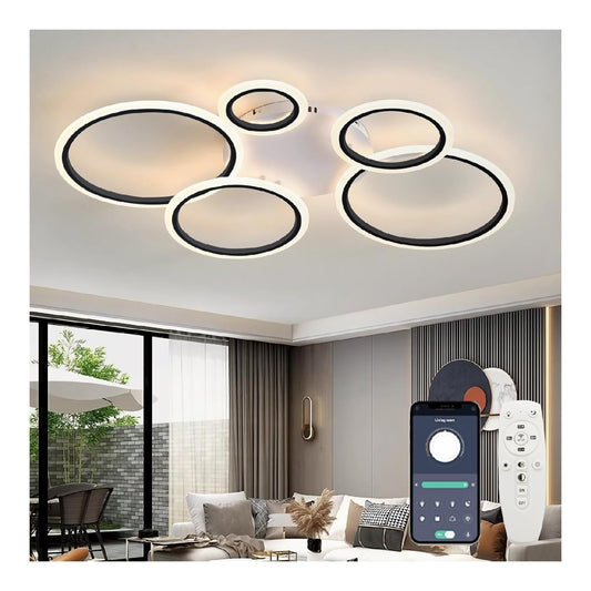 Lustre Noir et Blanc au style moderne avec conception fonctionnelle 57W
