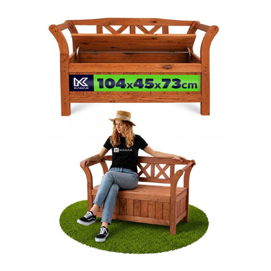 Kadax panneau bancs de rangement de jardin