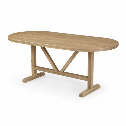 Table ¨¤ manger ovale en ch¨ºne 200x100x75
