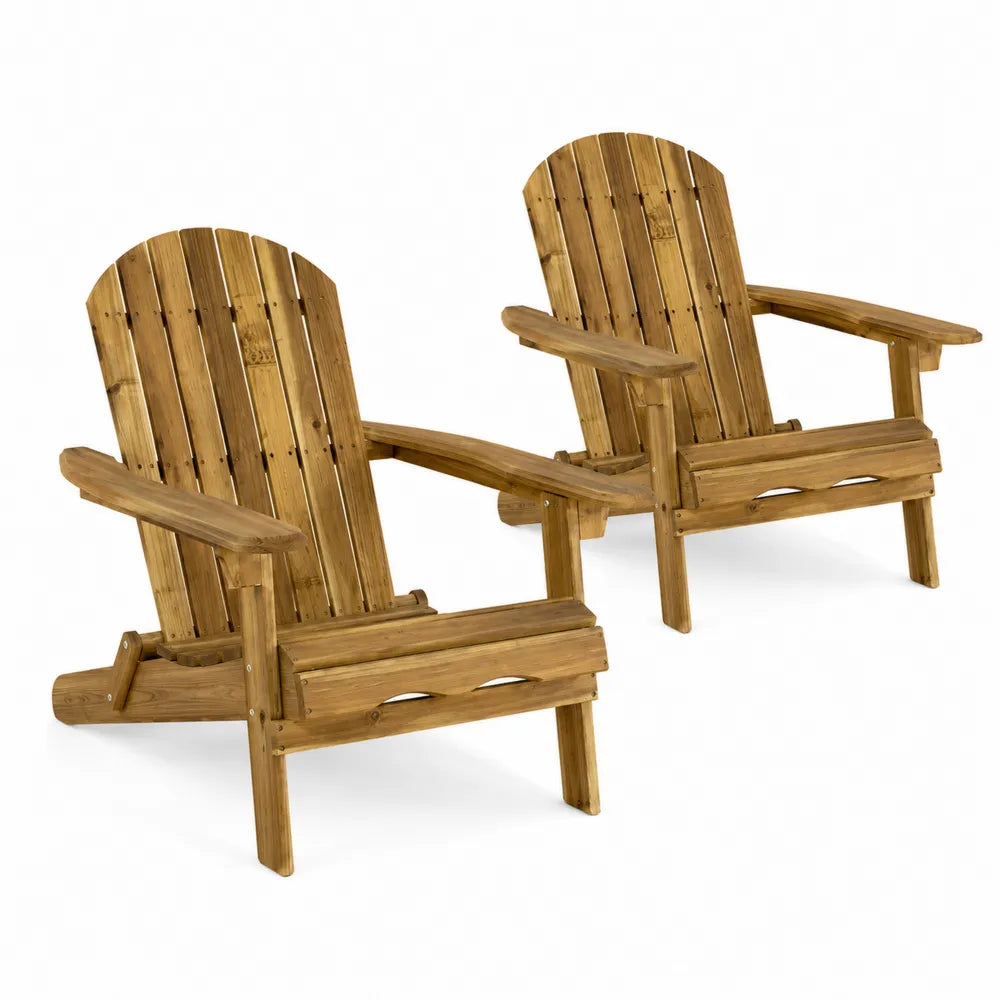 Ensemble de 2 chaises Adirondack en bois