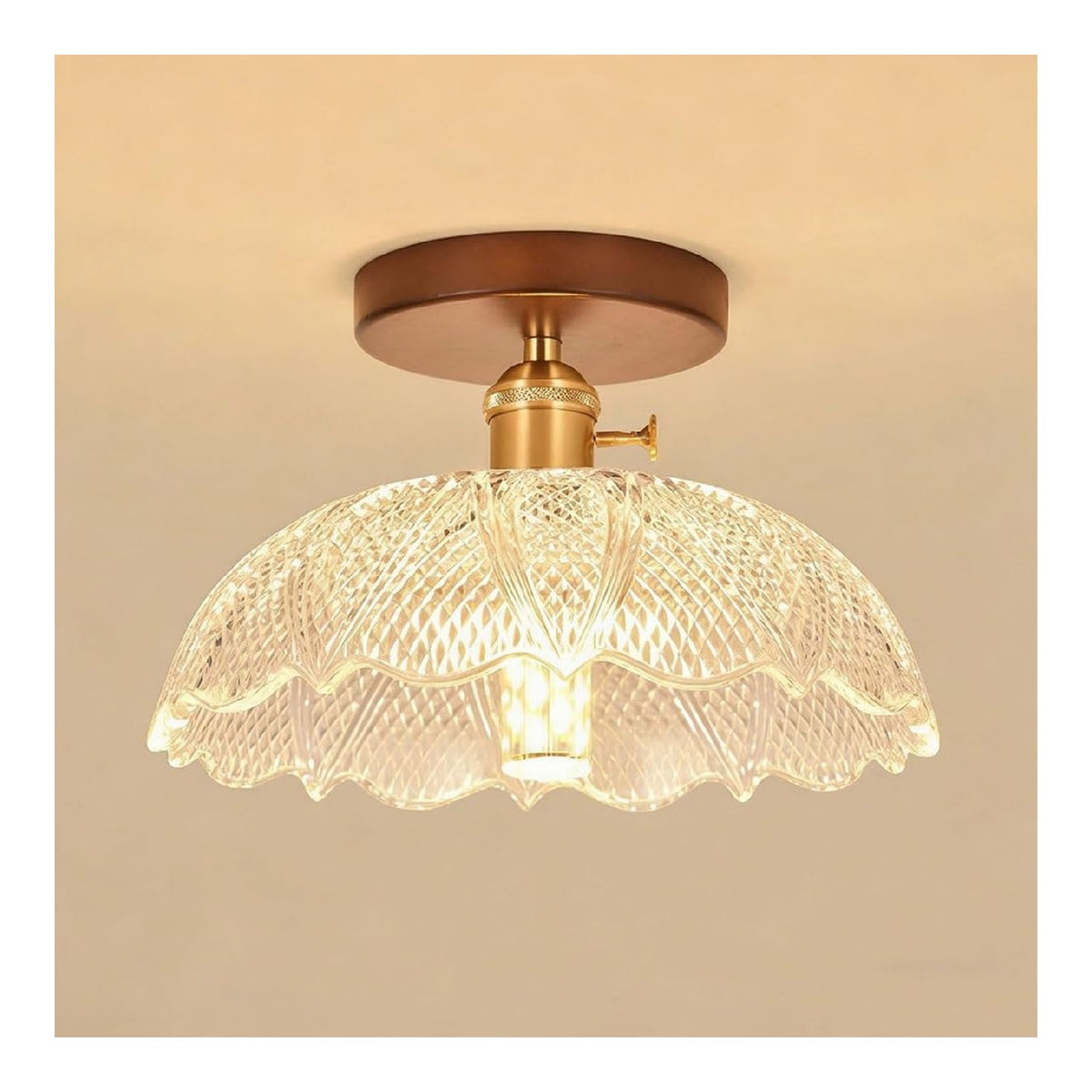 Eclairage Ambre contemporain en version plafonnier E27