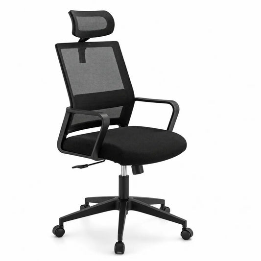 Chaise de Bureau en Maille avec Accoudoirs et