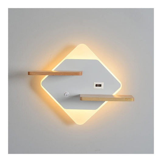 Luminaire Noir et Blanc a silhouette graphique de type applique murale 11W 3000K