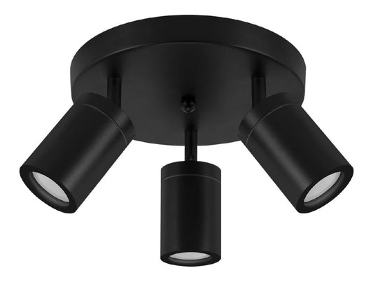 Spot de plafond Noir et Rouge a presence elegante et lumiere agreable 20W IP44 GU10