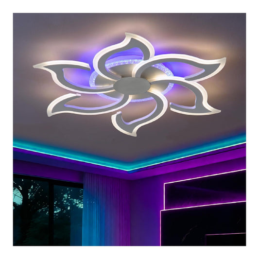Lustre Blanc et Ambre au style moderne avec conception fonctionnelle 48 W 3000K