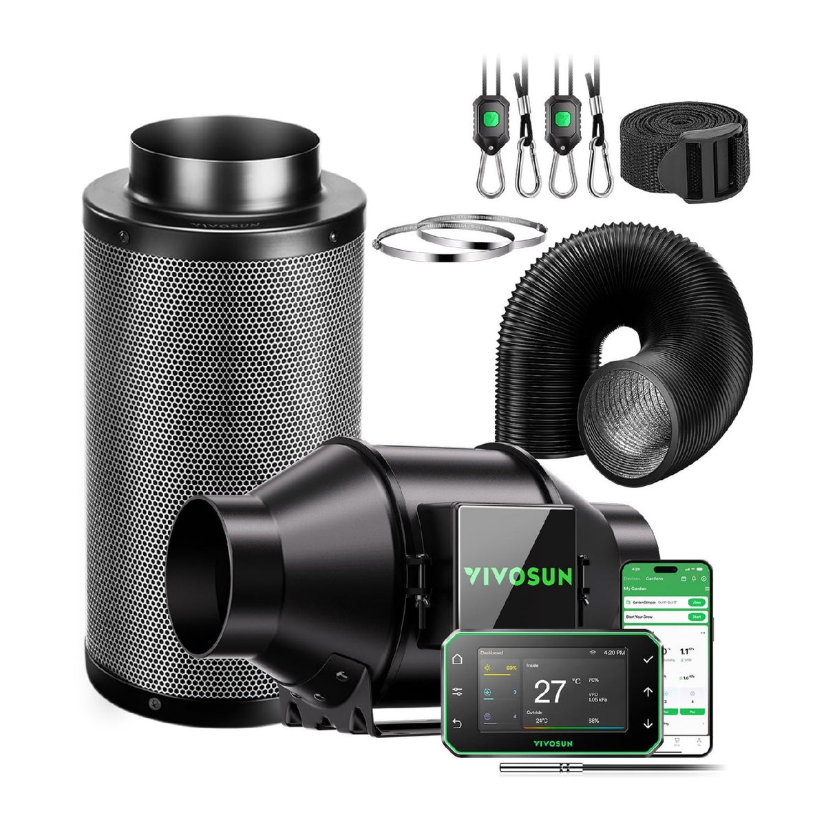 Materiel de ventilation vivosun extraction leger