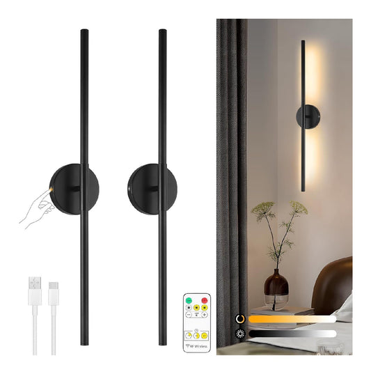 Applique murale Noir et Blanc a presence elegante et lumiere agreable 3000 K