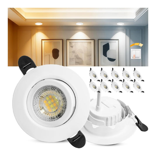 Spot de plafond Blanc et Ambre a presence elegante et lumiere agreable 6 W IP44 3000 K
