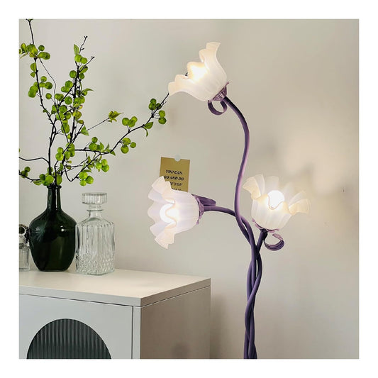 Lampadaire Blanc et Ambre au style moderne avec conception fonctionnelle 5W E27