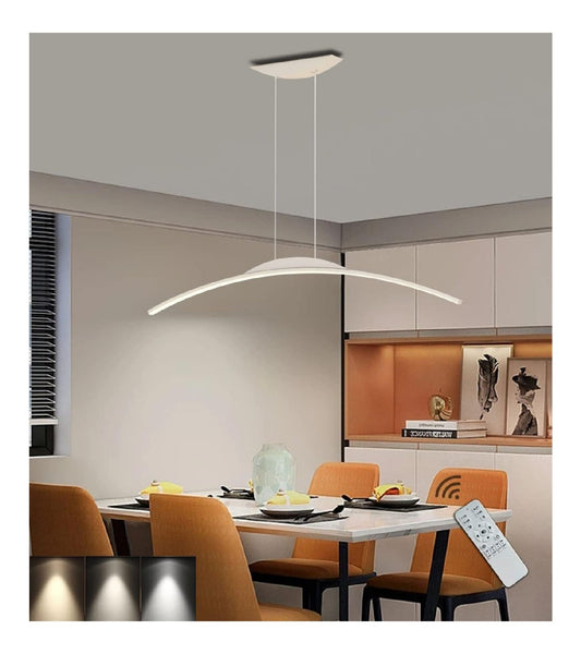Solution lumineuse Noir et Blanc au dessin sobre en format suspension 45W 6500K