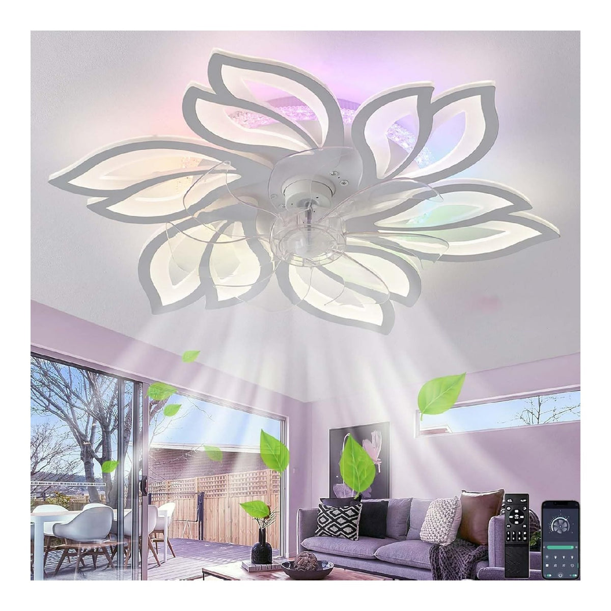 Eclairage Blanc et Ambre contemporain en version lustre 3000K 7X-2353