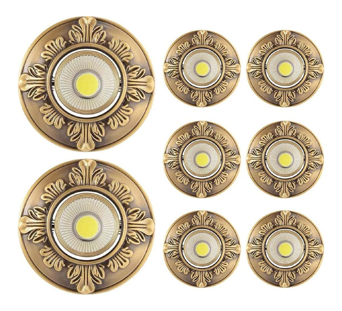 Spot de plafond Blanc et Dore a presence elegante et lumiere agreable 3 W 3000K