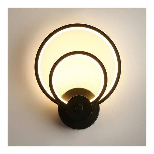 Applique murale decoratif Blanc et Ambre avec diffusion lumineuse harmonieuse 18 W