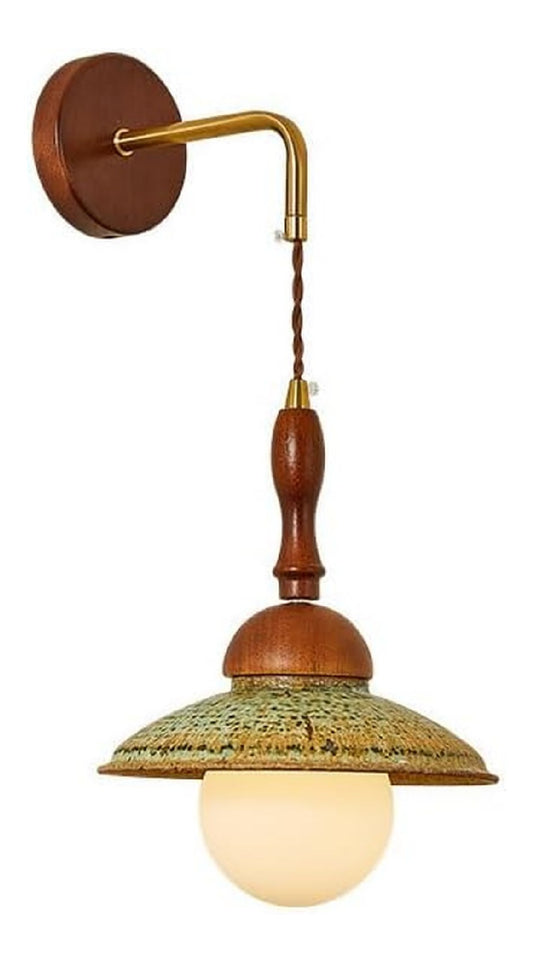 Applique murale Ambre et Vert aux lignes epurees avec eclairage confortable 60 W E27