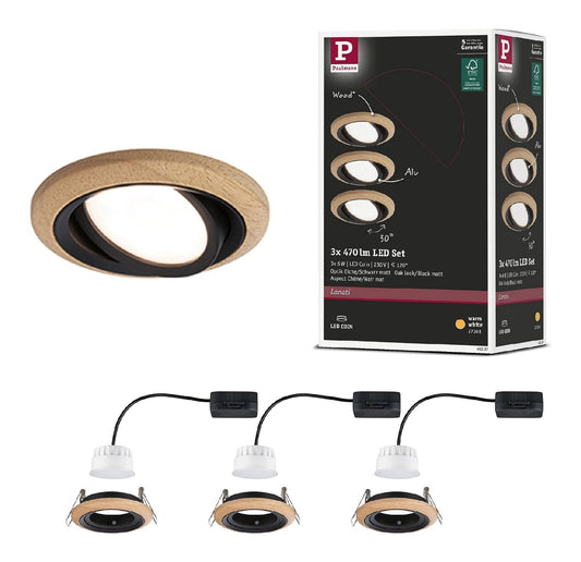 Spot de plafond decoratif Noir et Blanc avec diffusion lumineuse harmonieuse 2700K