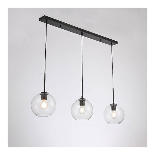 Suspension Noir et Dore aux lignes epurees avec eclairage confortable 40 W IP20 E27