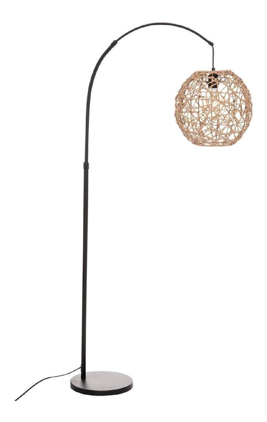 Lampadaire decoratif Noir et Beige avec diffusion lumineuse harmonieuse 40W E27