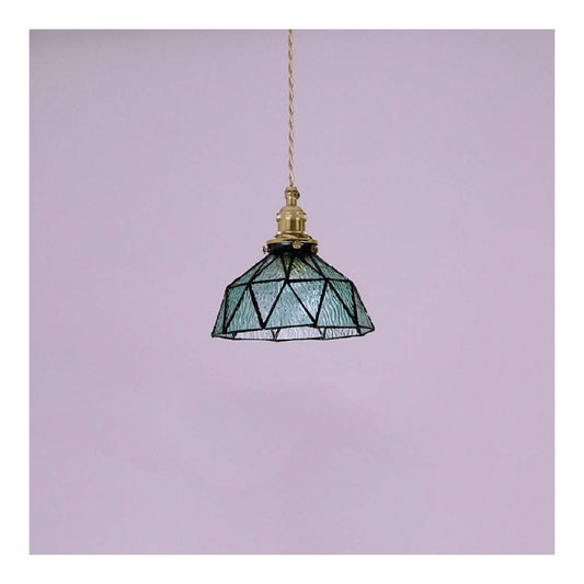 Lustre Ambre aux lignes epurees avec eclairage confortable E27