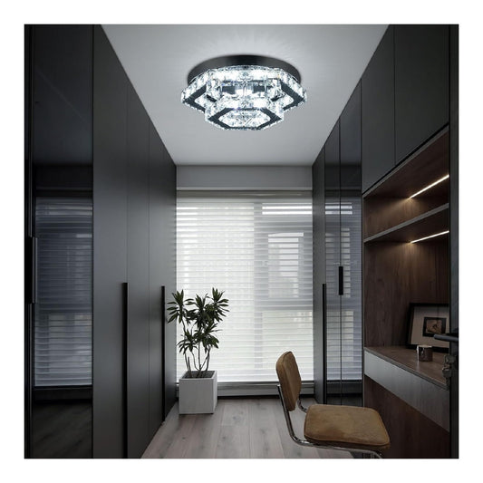 Lustre decoratif Blanc et Dore avec diffusion lumineuse harmonieuse 6000 K
