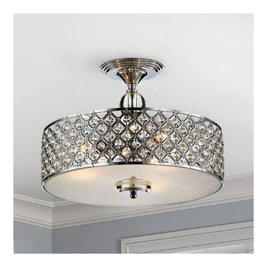 Eclairage Ambre et Transparent contemporain en version lustre E14
