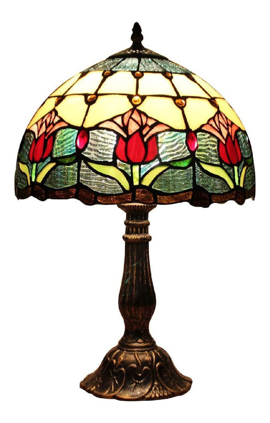 Lampe de table Blanc et Ambre a presence elegante et lumiere agreable 60 W E27