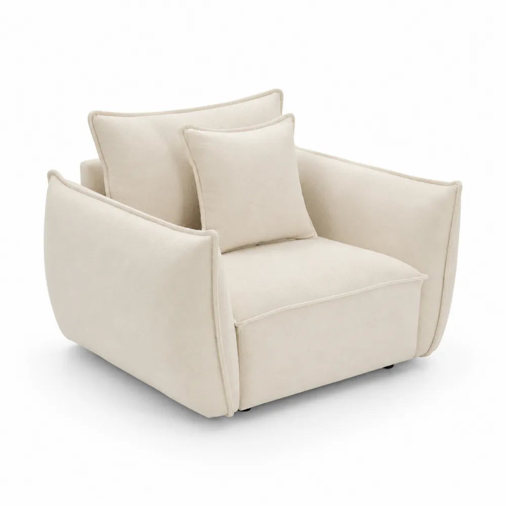 Fauteuil en tissu Beige avec