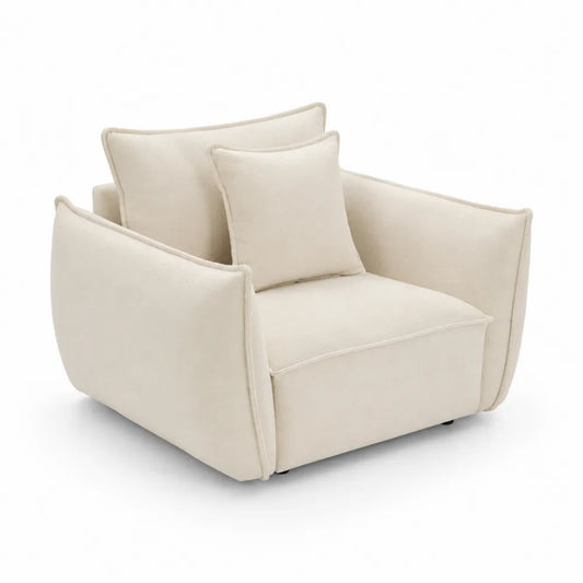 Fauteuil en tissu Beige avec