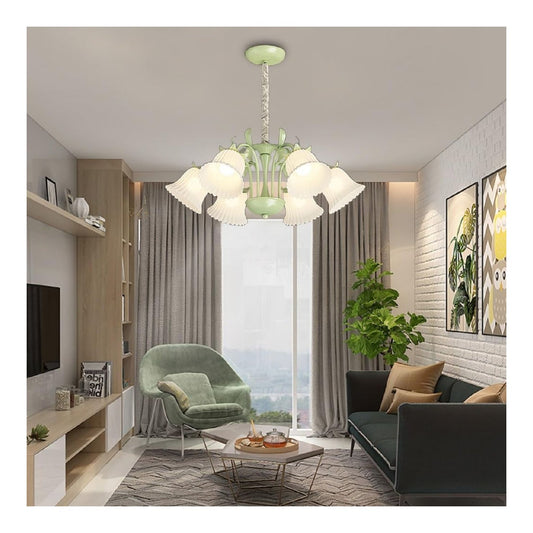 Suspension decoratif Blanc et Ambre avec diffusion lumineuse harmonieuse E27 XM-8805
