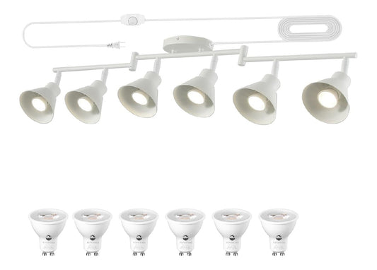 Rail de spots decoratif Blanc et Vert avec diffusion lumineuse harmonieuse 4000 K