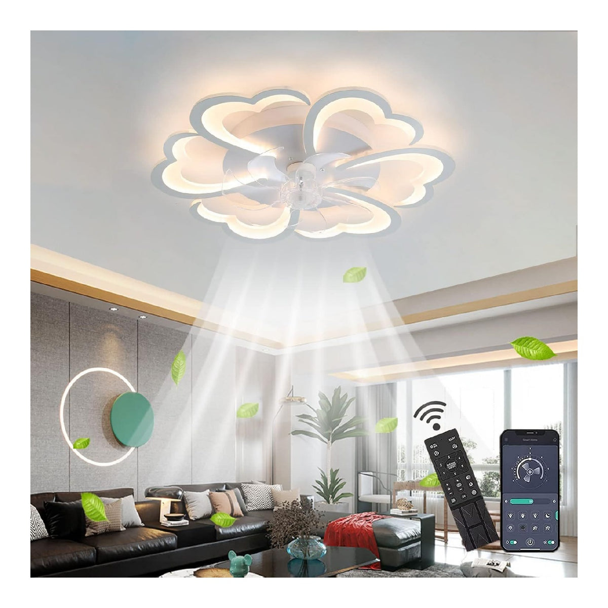 Eclairage Ambre et Vert contemporain en version plafonnier 72W